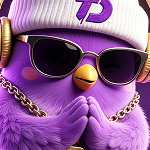 TrustDice mascot wearing sunglasses